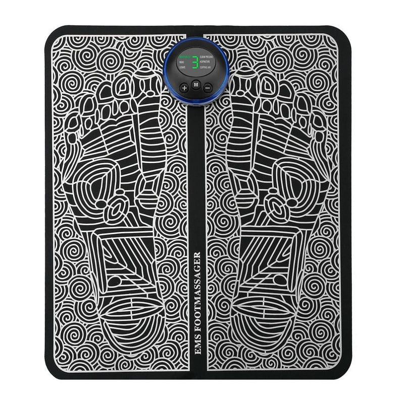 EMS foot massager mat with controller, full product