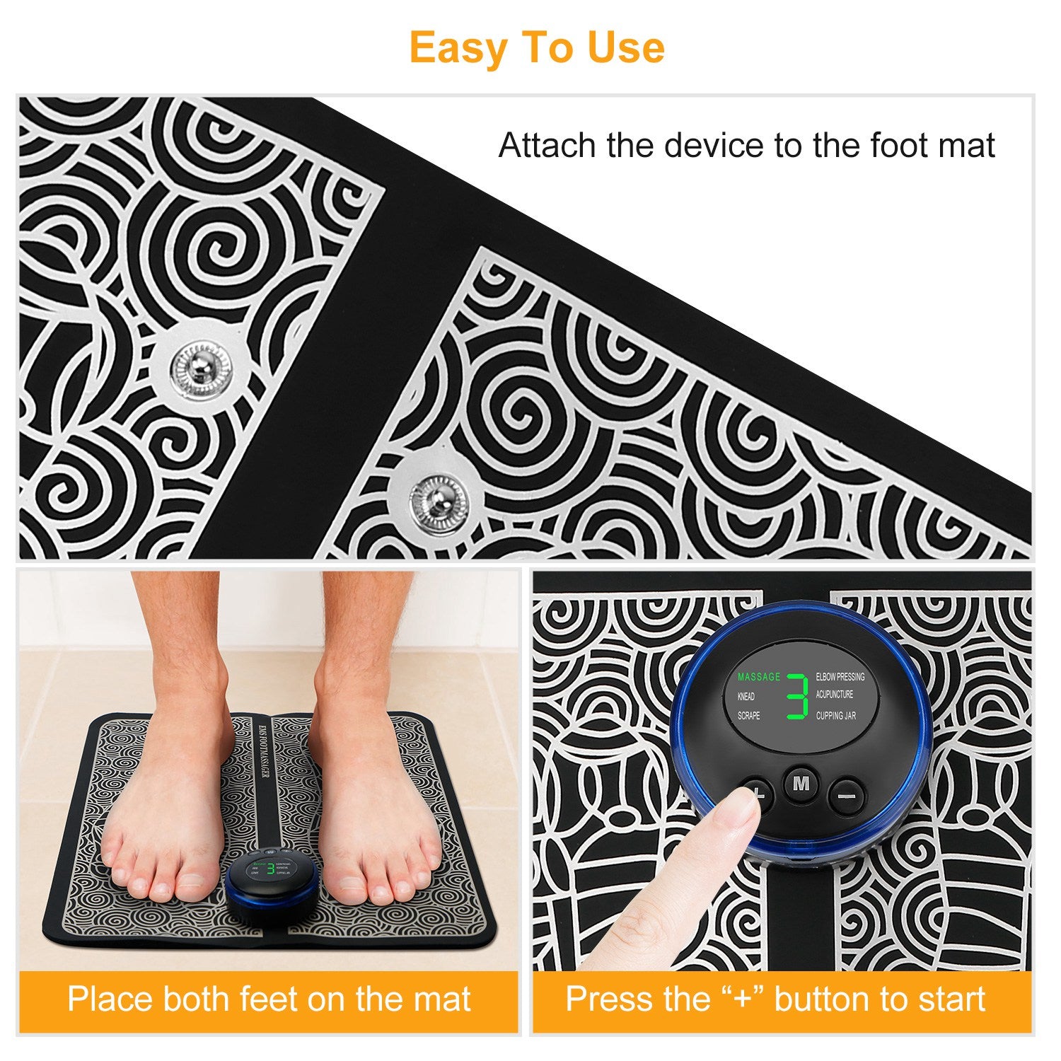 Cordless EMS Foot Massager Mat - Circulation and Recovery