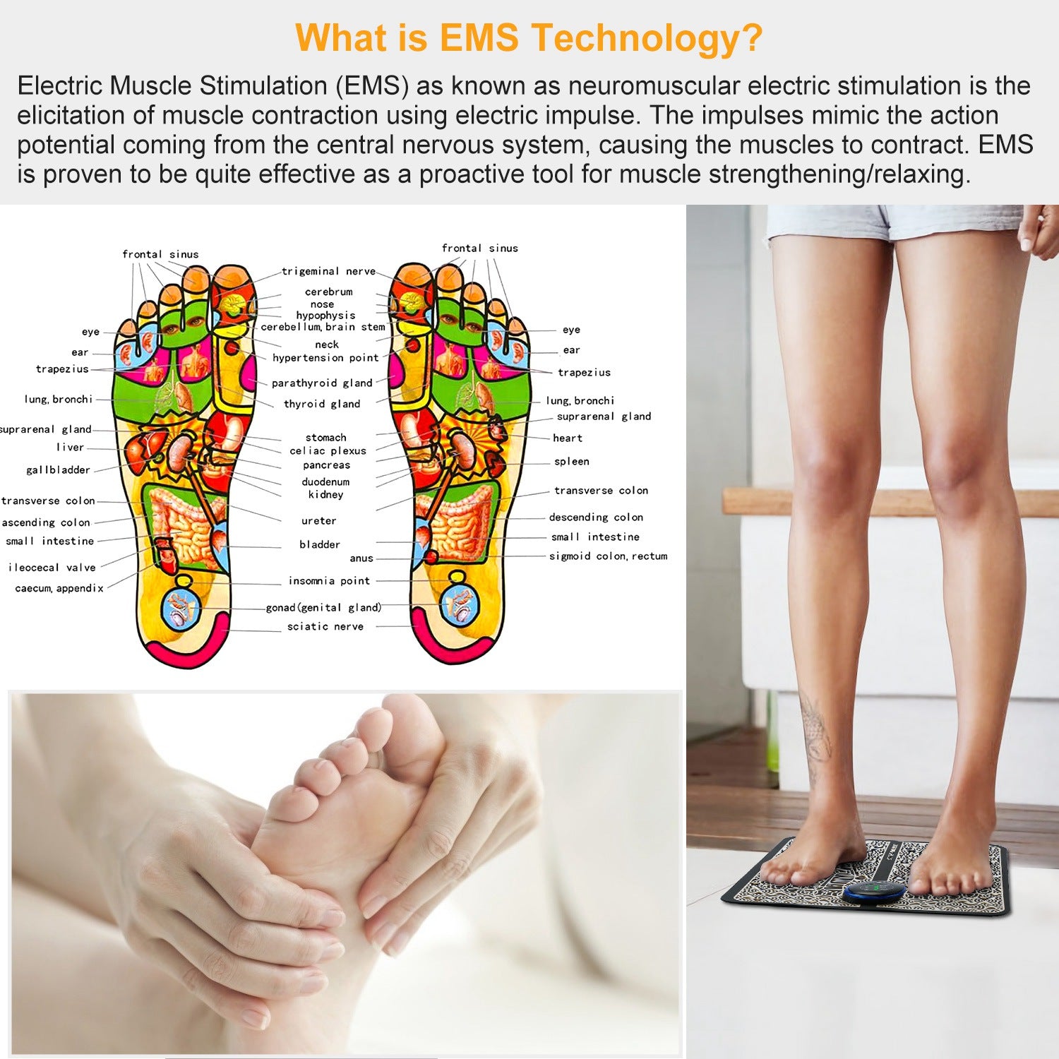 Cordless EMS Foot Massager Mat - Circulation and Recovery