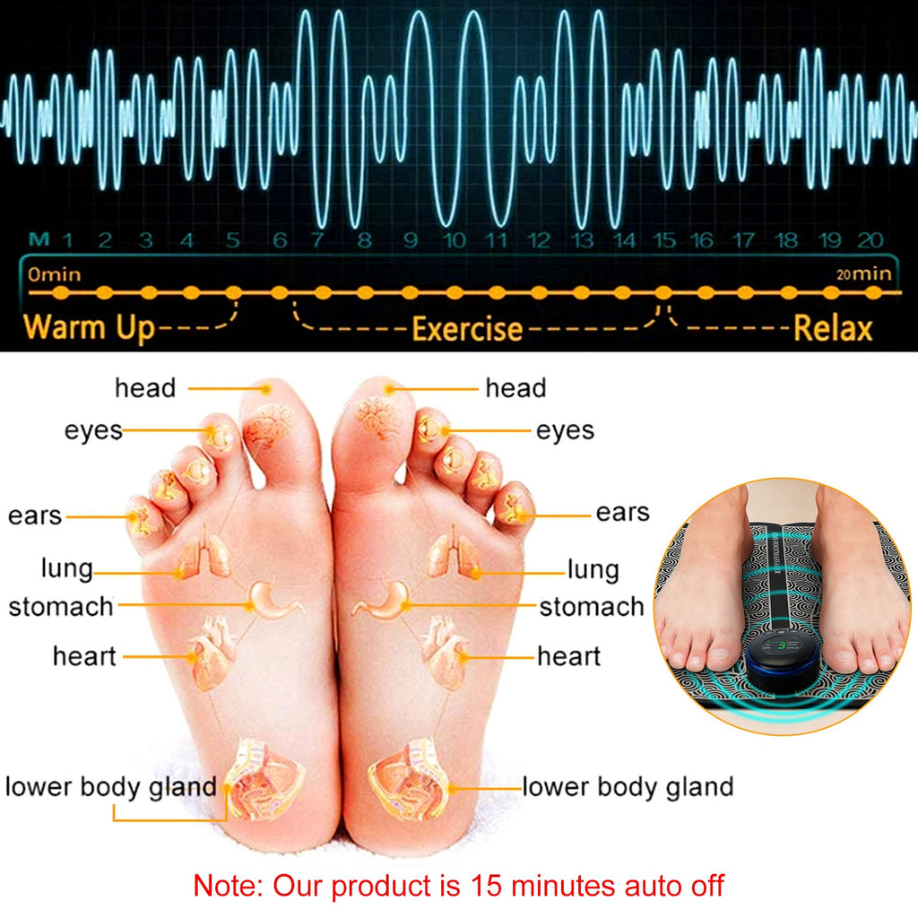Cordless EMS Foot Massager Mat - Circulation and Recovery
