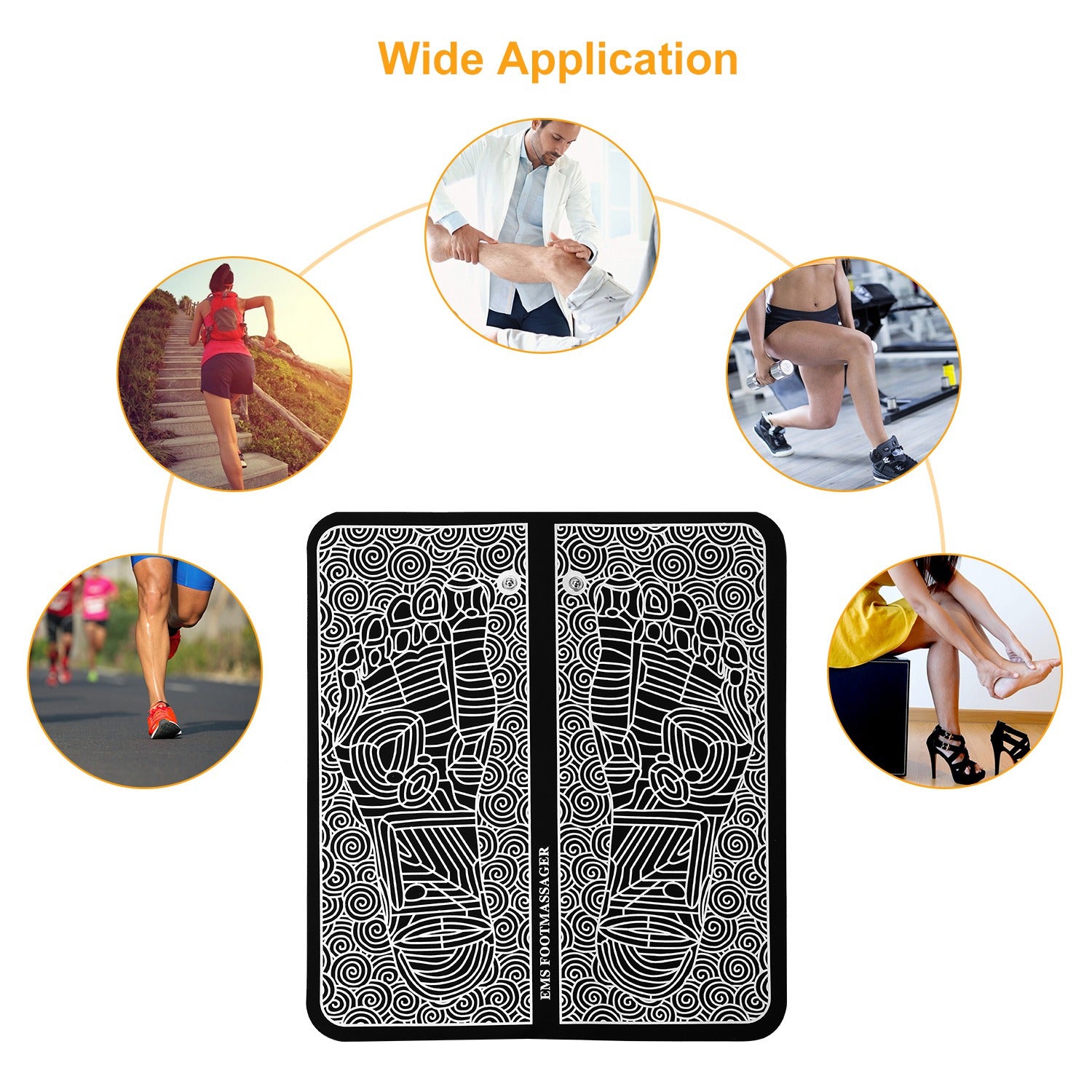 Cordless EMS Foot Massager Mat - Circulation and Recovery