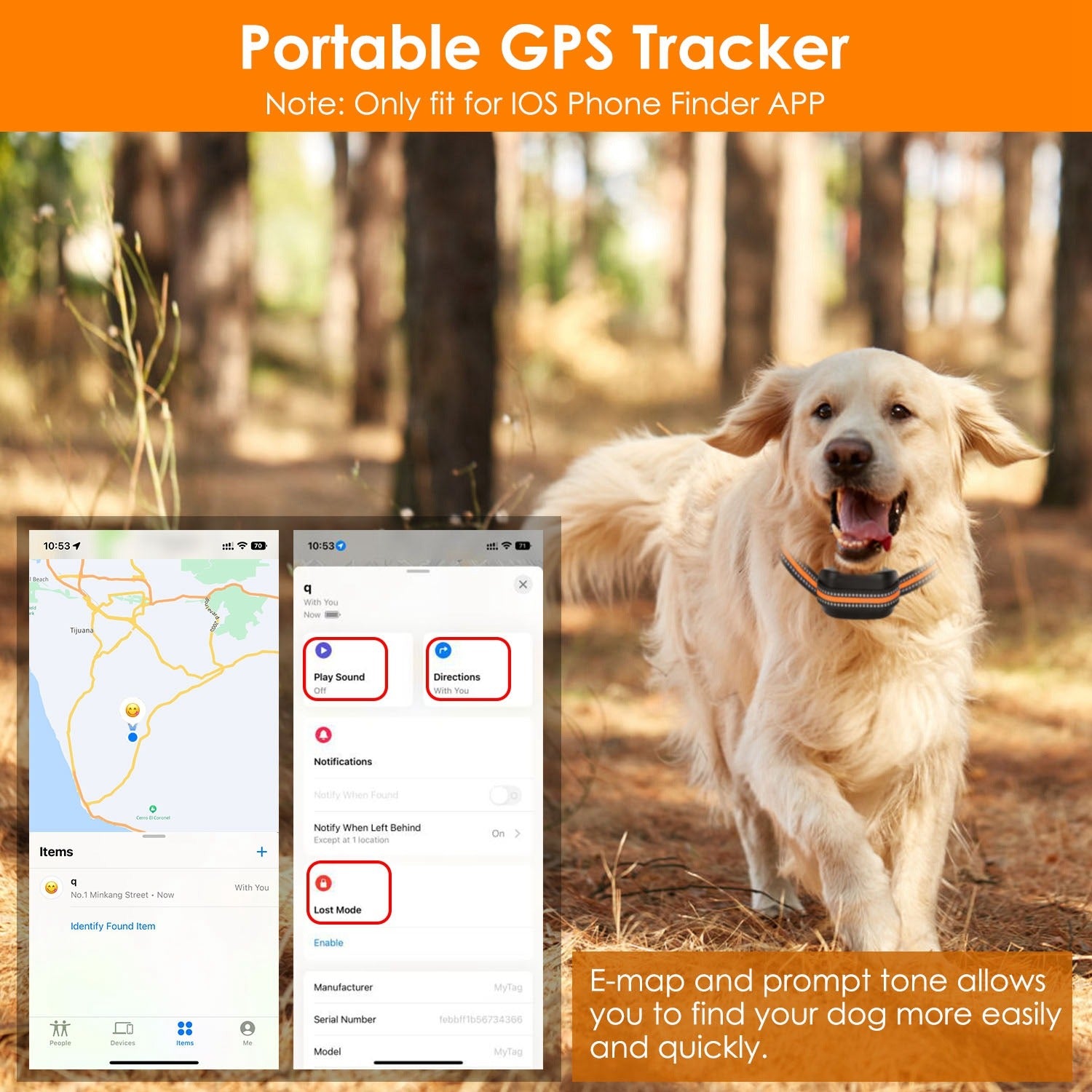MODYAND Dog GPS Tracker Collar - Know Where They Are, No Monthly Fee