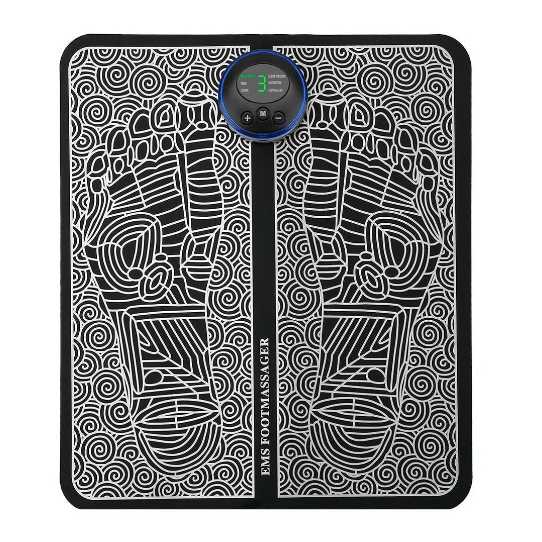 EMS foot massager mat with controller, full product
