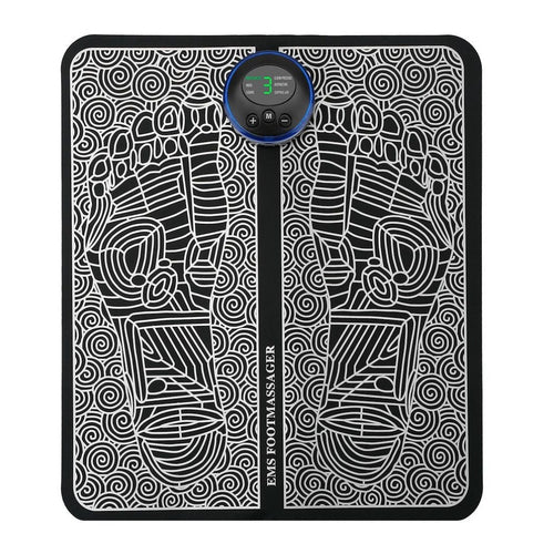 EMS foot massager mat with controller, full product